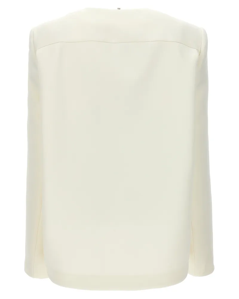 SPORTMAX Women's White Polyester Full-Length Jacket Clothing White