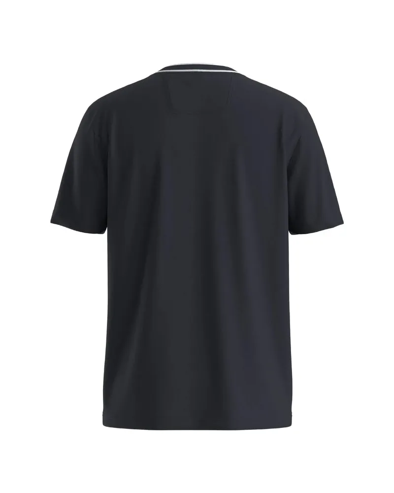 HUGO BOSS Contrast Piping T-Shirt — Black Black