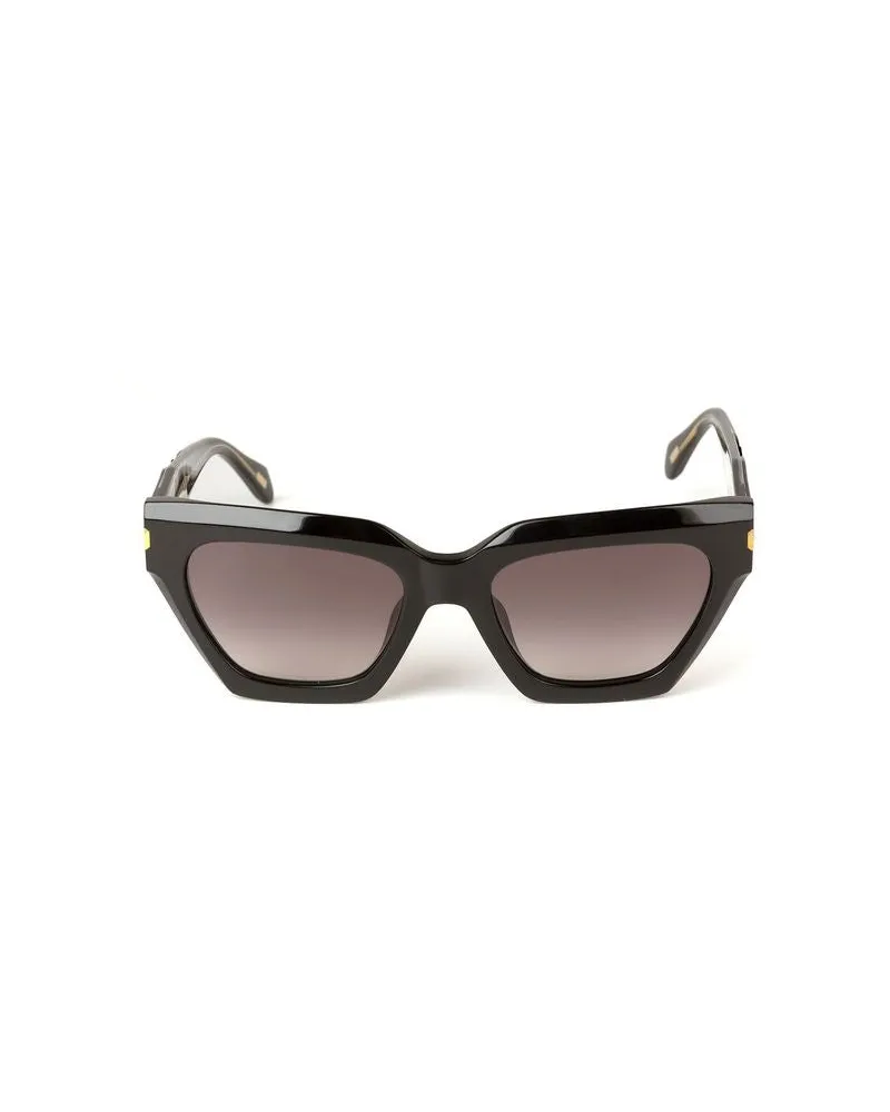 Just Cavalli Women's Sunglasses Glossy Black Acetate Eyewear Black