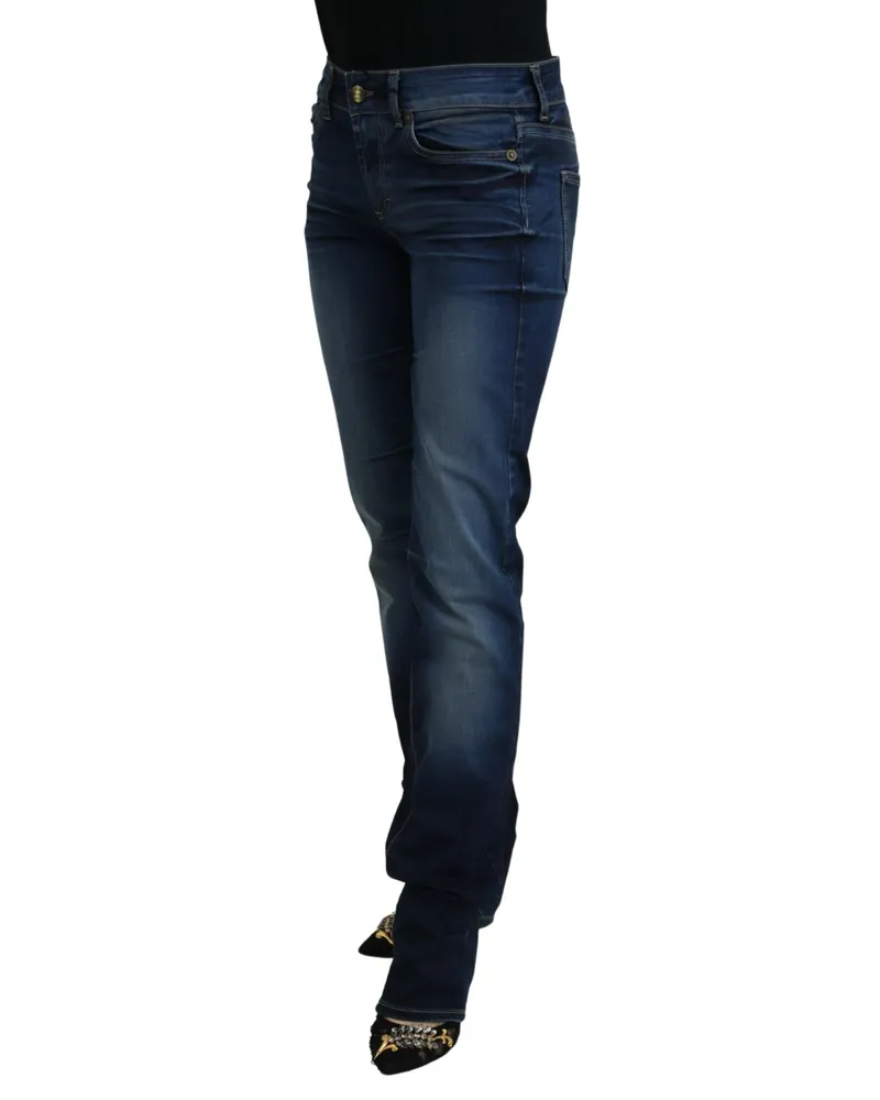 Just Cavalli Blue Cotton Women Casual Denim Jeans Elastane Clothing Blue