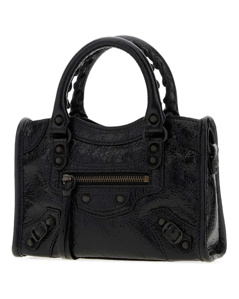 Balenciaga Women's Black Leather Nano Le City Handbag Borse A Mano Bag Black