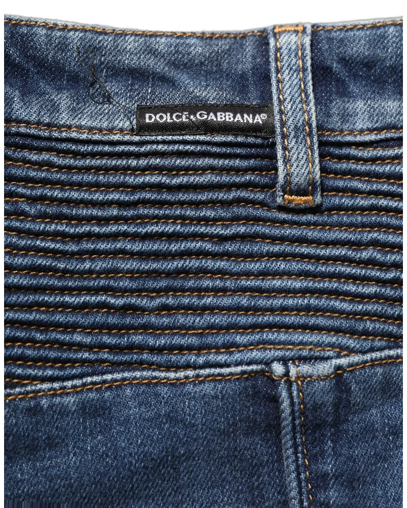 Dolce & Gabbana Cotton Stretch Skinny Denim Jeans — Blue Blue