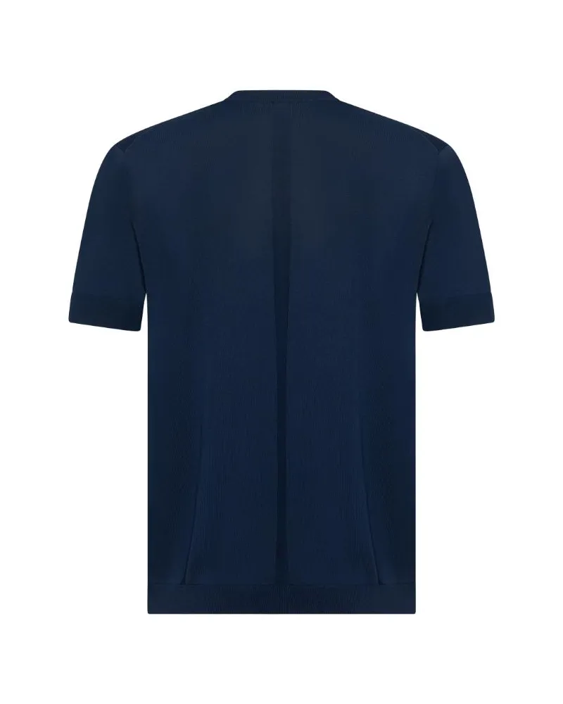 Low Brand Men's Crewneck Sweater Blue Recycled Viscose 