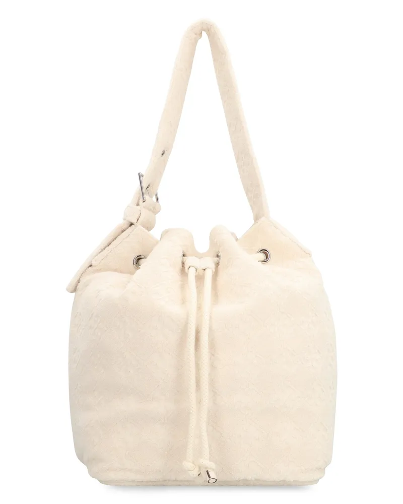 Tory Burch Women's Towelling Bucket Bag Ivory Cotton Beige