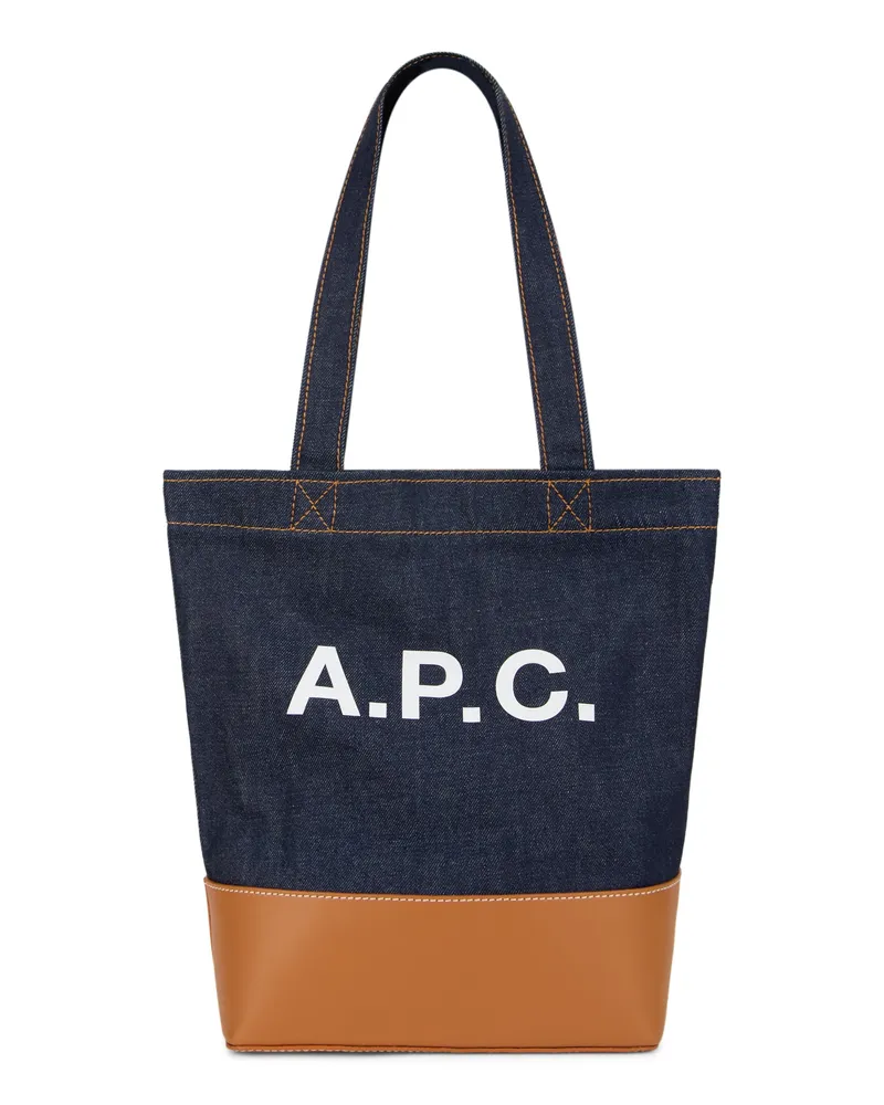 A.P.C. Women's Tote Bag Caramel Cotton Navy