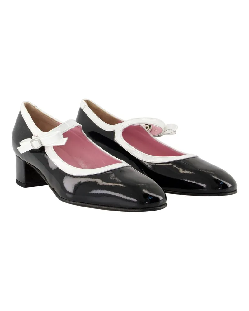 Carel Women's Kina Bow Pumps -  Leather Black Calfskin Shoes Black