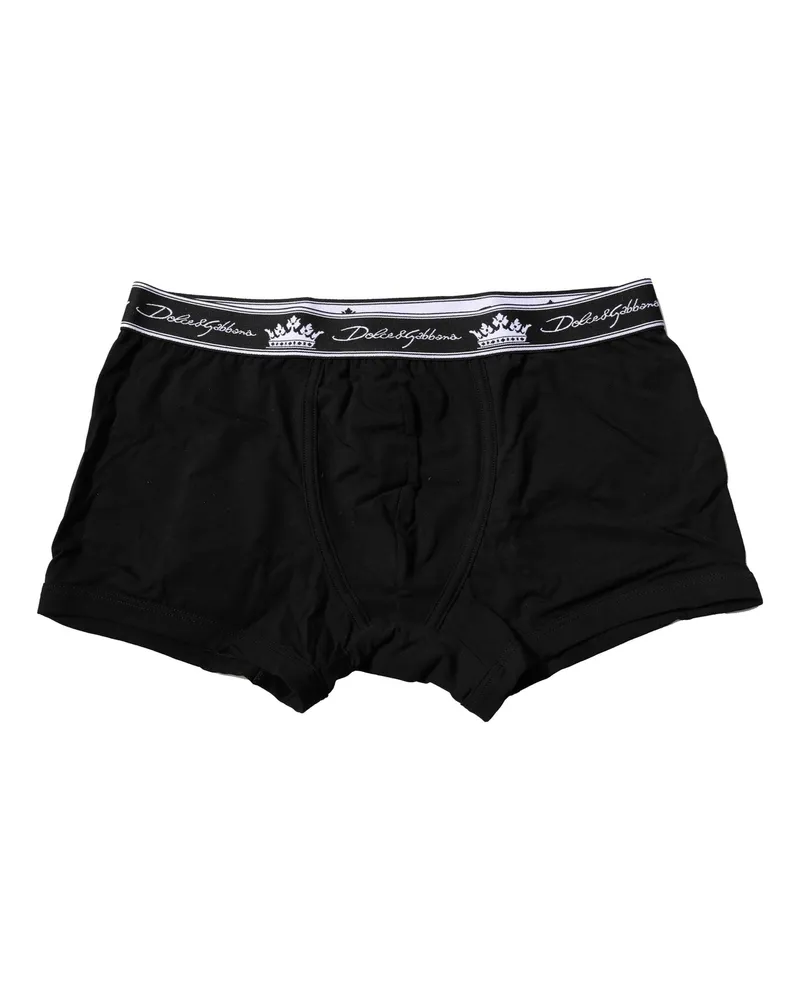 Dolce & Gabbana Men's Black Cotton Stretch Regular Boxer Underwear Elastane Clothing Black