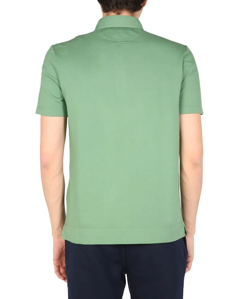 Ballantyne Logo-Embroidered Cotton Polo — Green Green