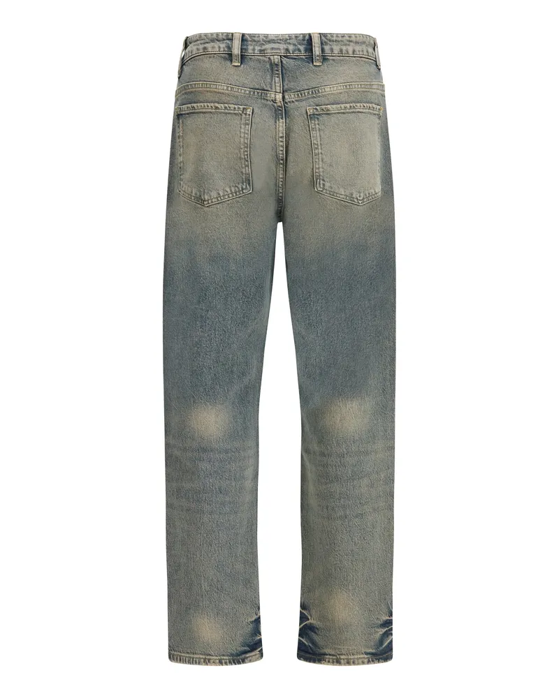 REPRESENT Men's R2 Straight Leg Jeans Blue Cream Cotton Blue