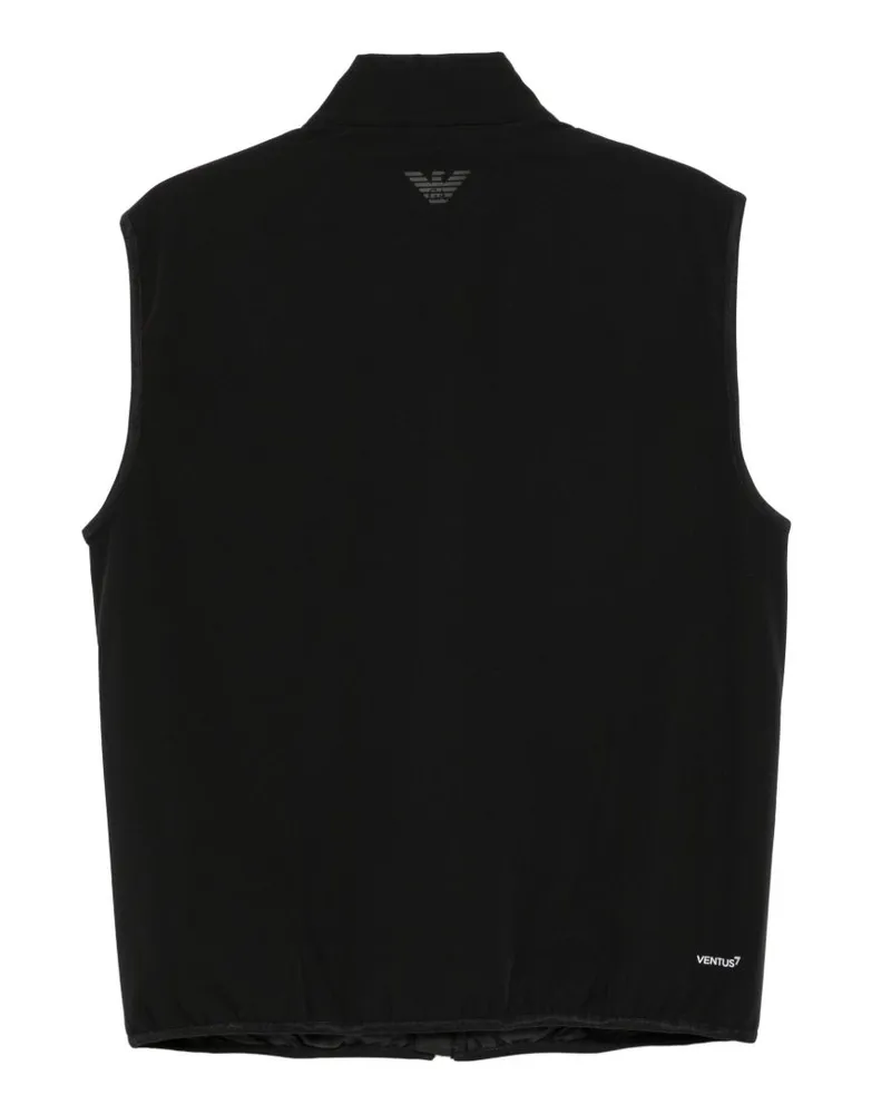 EA7 Quilted Down Vest — Black Black