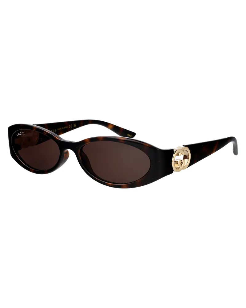Gucci Women's Sunglasses Gg1660s Havana Brown Injected Brown