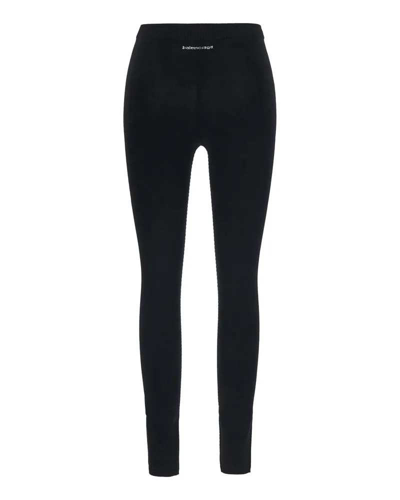 Balenciaga Logo Lettering Leggings — Black Black
