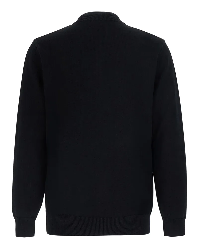 Emporio Armani Men's Zip Jacket Melzza Cotton Black Tops Top Black