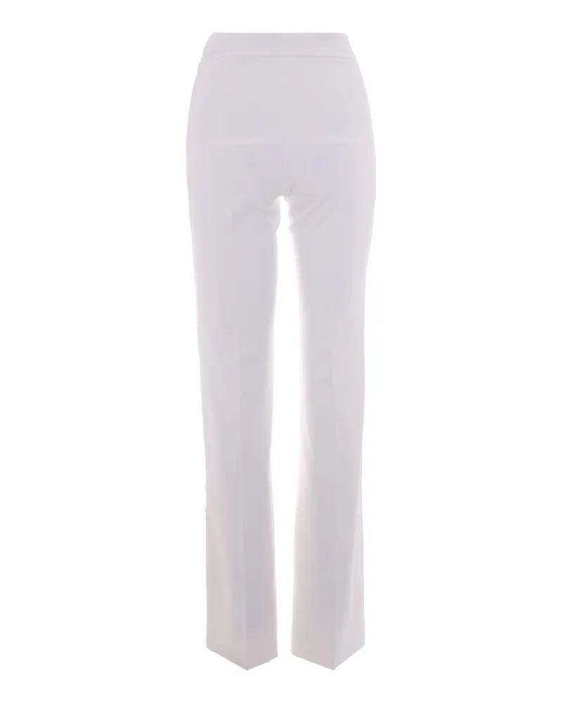Elisabetta Franchi Women's Trousers Ivory Polyester White