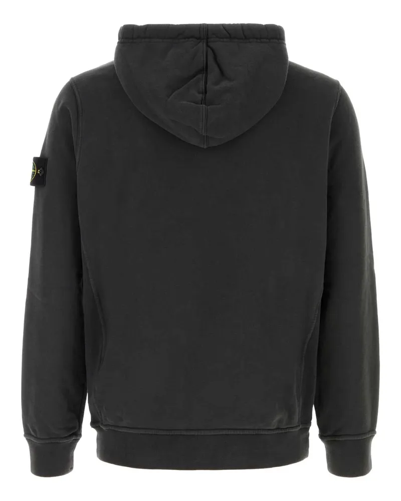 Stone Island Men's Charcoal Cotton Sweatshirt Grey Exterior: Felpe Sweater Gray