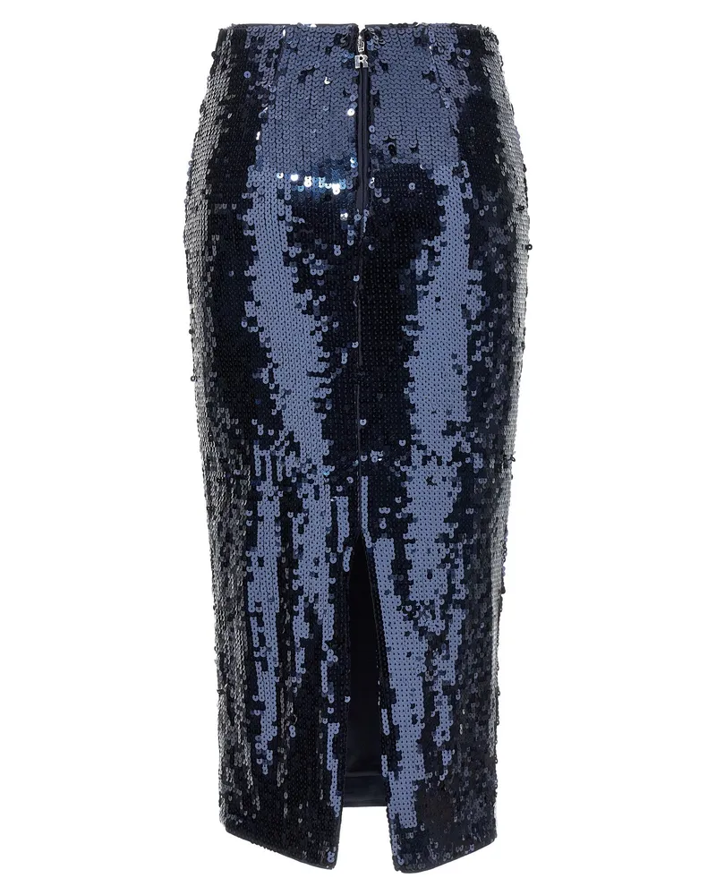 ROTATE Birger Christensen Sequin Pencil Skirt — Navy Navy