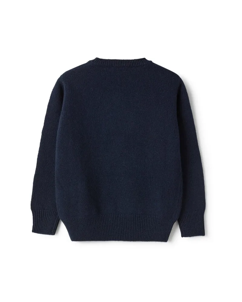 Il Gufo Virgin Wool Knit Sweater — Blue Blue