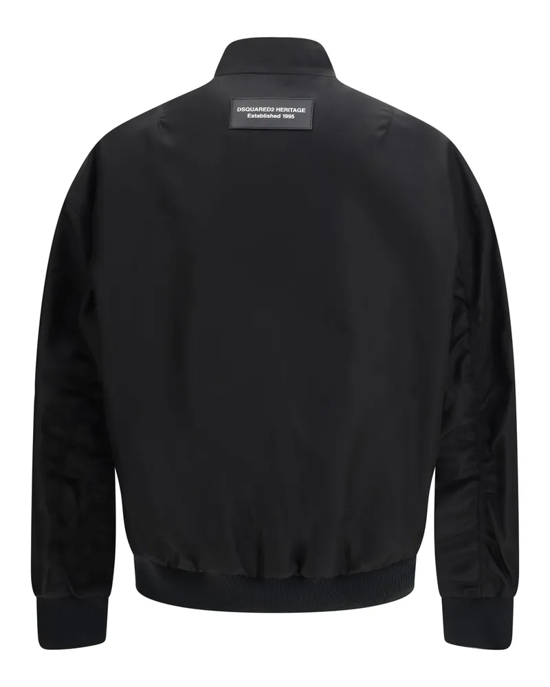 Dsquared2 Men's Bomber Jacket Hybrid Black Polyamide Suits Black