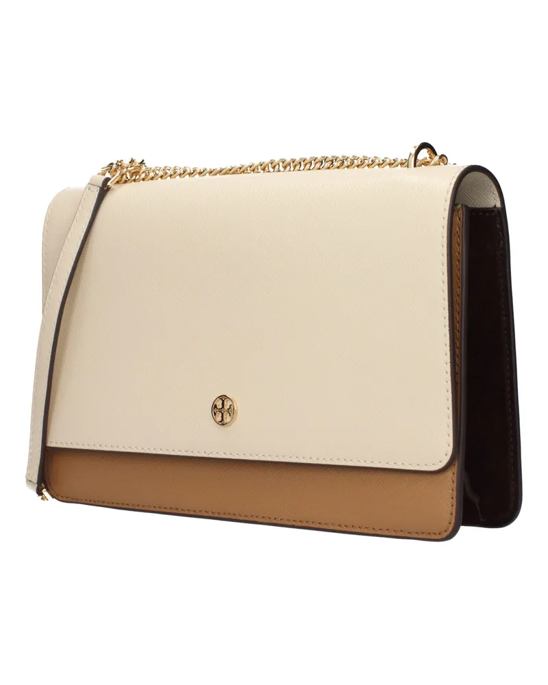 Tory Burch Leather Crossbody Bag — Beige Beige