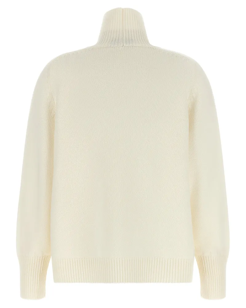 Fabiana Filippi Virgin Wool Turtleneck Sweater — Cream Cream