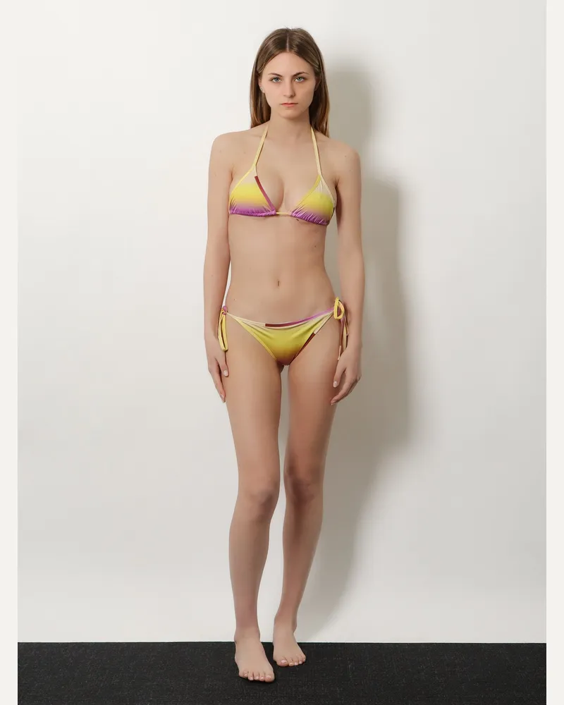 ATTICO Women's Bikini Primo Bagno Lycra Multicolour Polyester Swimwear Sea Clothing Yellow