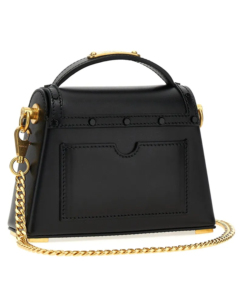 Balmain B-Buzz Dynasty Top Handle Bag — Black Black