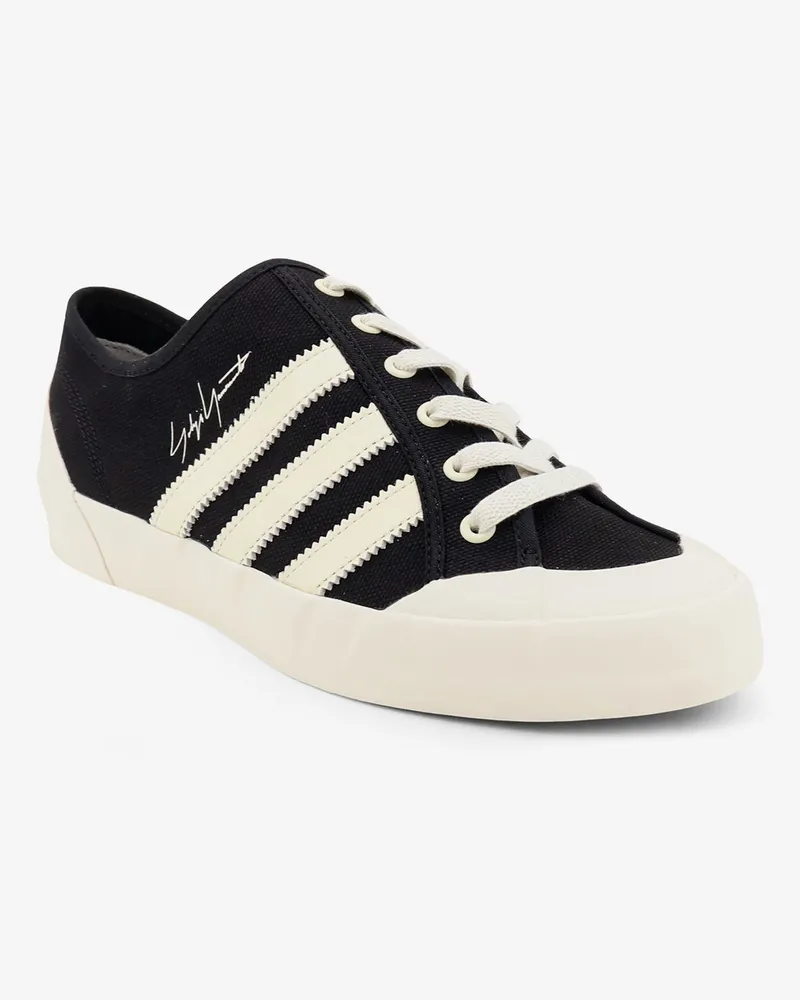adidas Unisex Canvas Sneakers With Side Stripes Black Canvas-Rubber Trainers Canvas/rubber Black