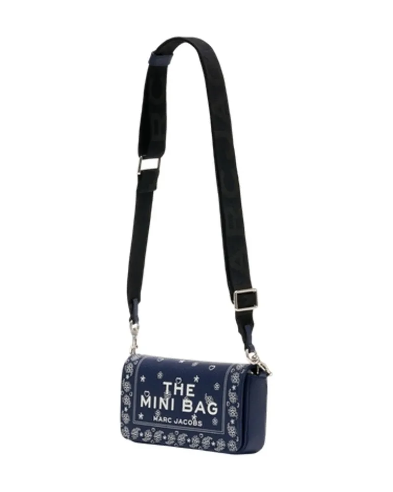 Marc Jacobs Women's The Mini Bag -  Leather Multicolor Cowhide Handbags-Purses Navy