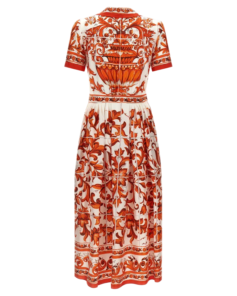 Dolce & Gabbana Midi Dress — Orange Orange