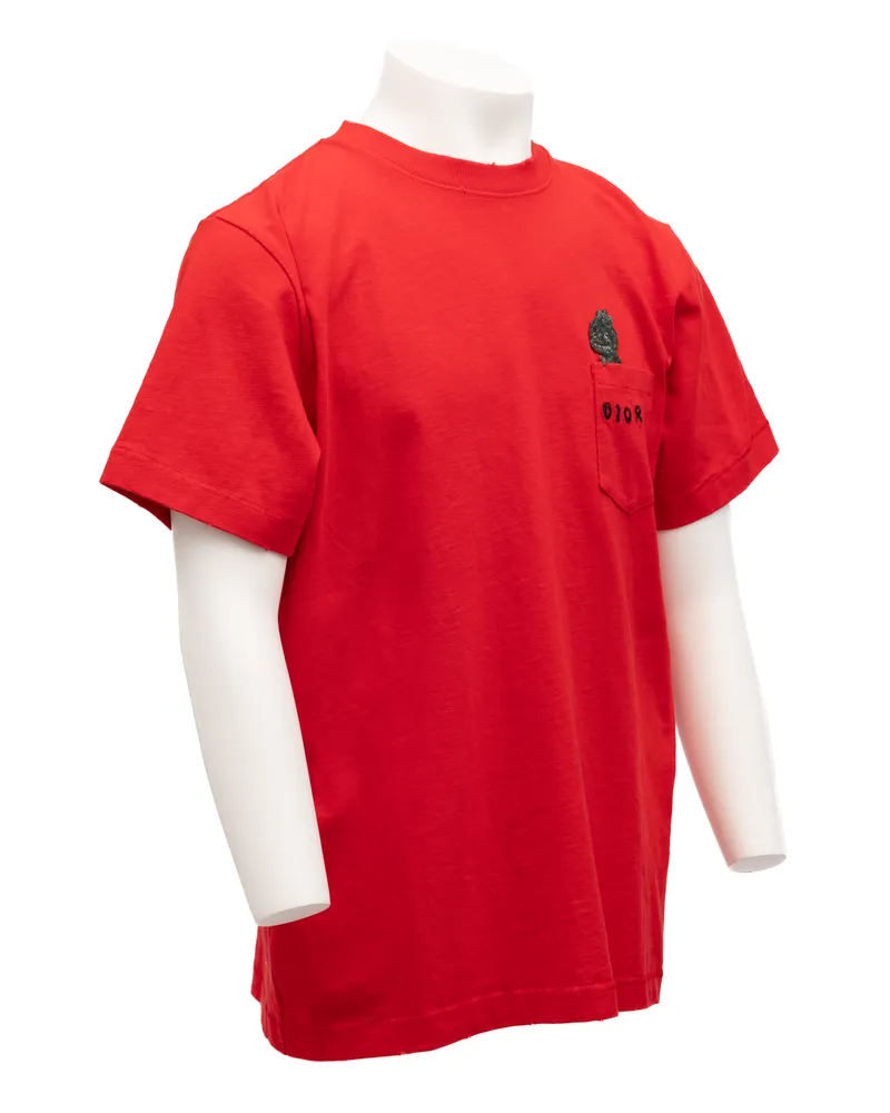Dior Cotton Crew Neck T-Shirt — Red Red