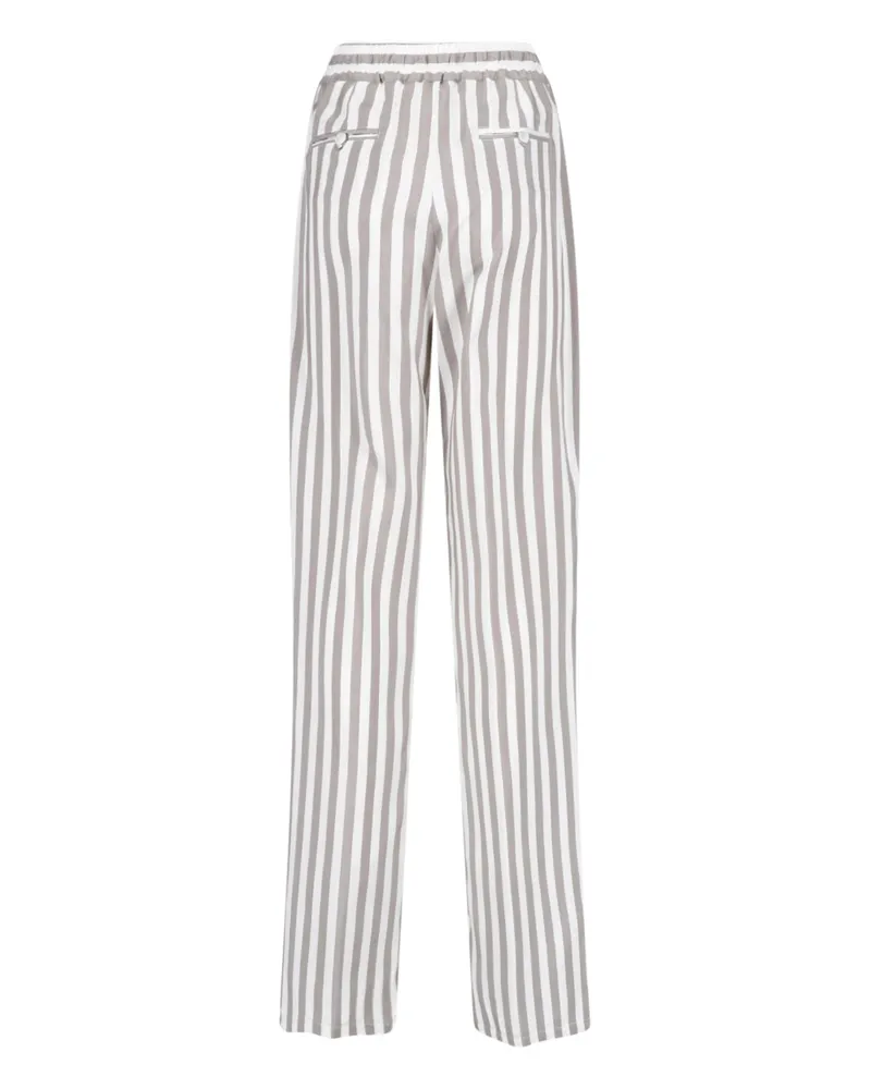 Kiton Women's Trousers Beige Silk Beige