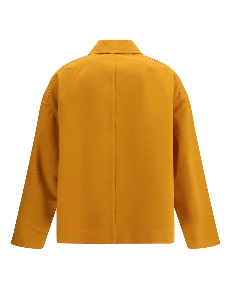 Dries van Noten Men's Coat Robinson Ochre Cotton Yellow