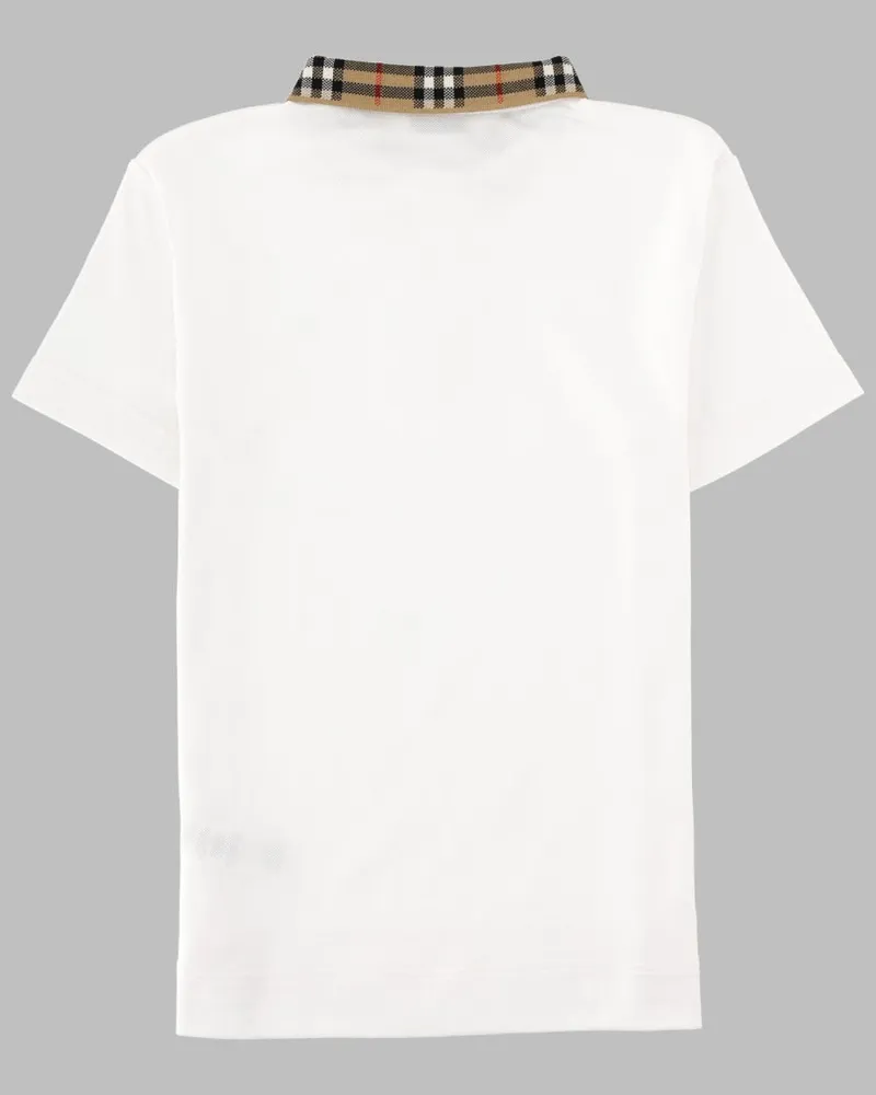 Burberry Cotton Polo Shirt — White White