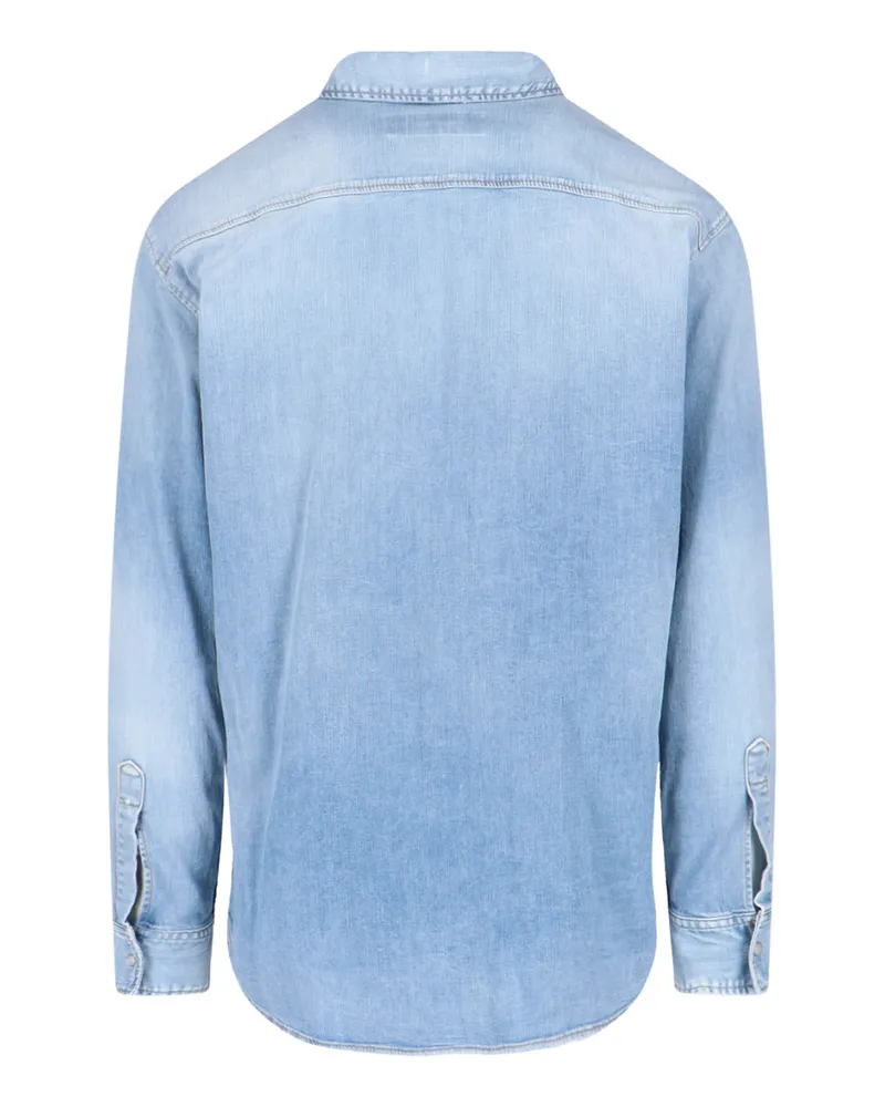 Dsquared2 Men's Shirts Blue Cotton Blue