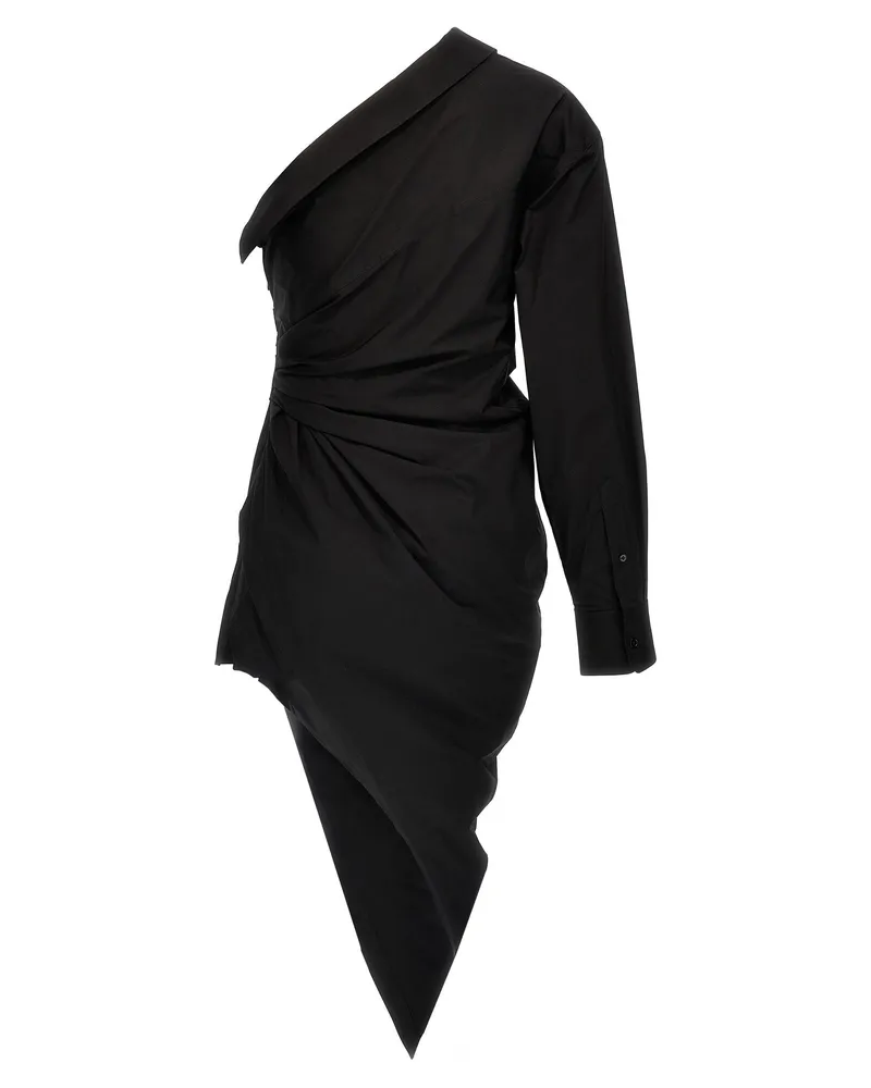 Alexander Wang Asymmetrical One-Shoulder Dress — Black Black