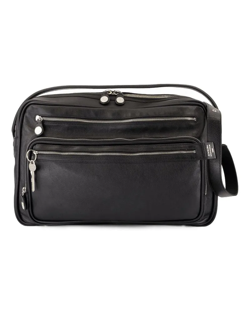 Acne Studios Unisex Camero Shoulder Bag -  Leather Black Calfskin Shoulder-Hobo-Bags Black
