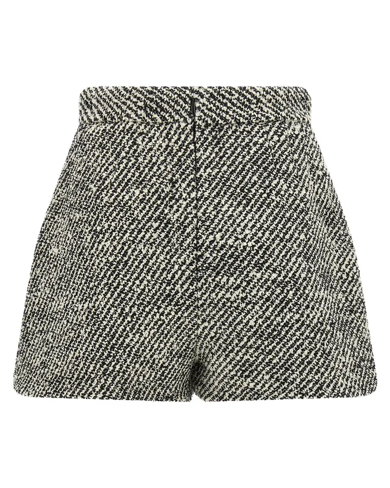 Versace Women's Bicolor Virgin Wool Bermuda Shorts Gray