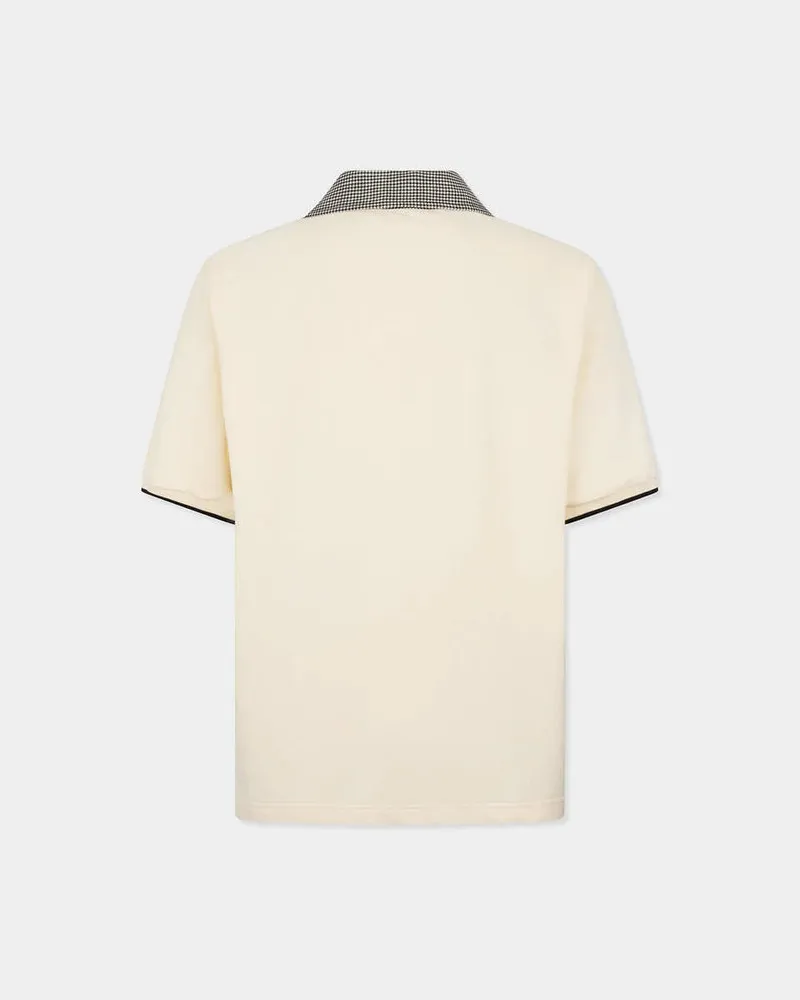 Dsquared2 Textured Jacquard Colorblock Polo — Beige Beige