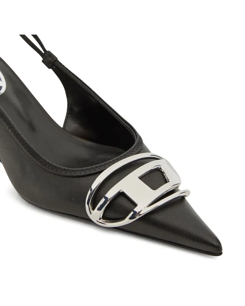 Diesel Venus Kitten Heel Slingback — Black Black