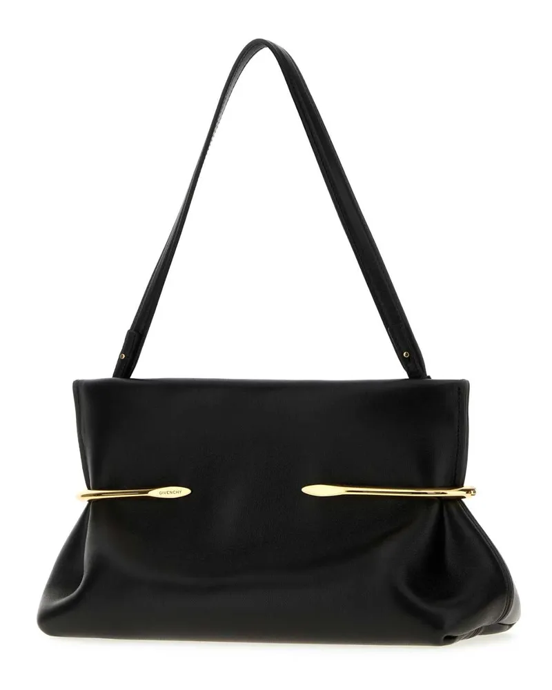 Givenchy Pinch Lambskin Leather Shoulder Bag — Black Black