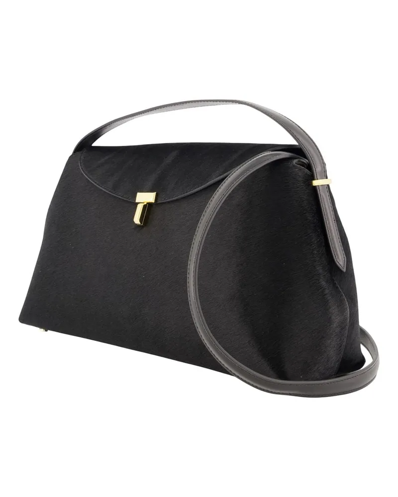 Totême T-Lock Top Handle Bag — Black Black