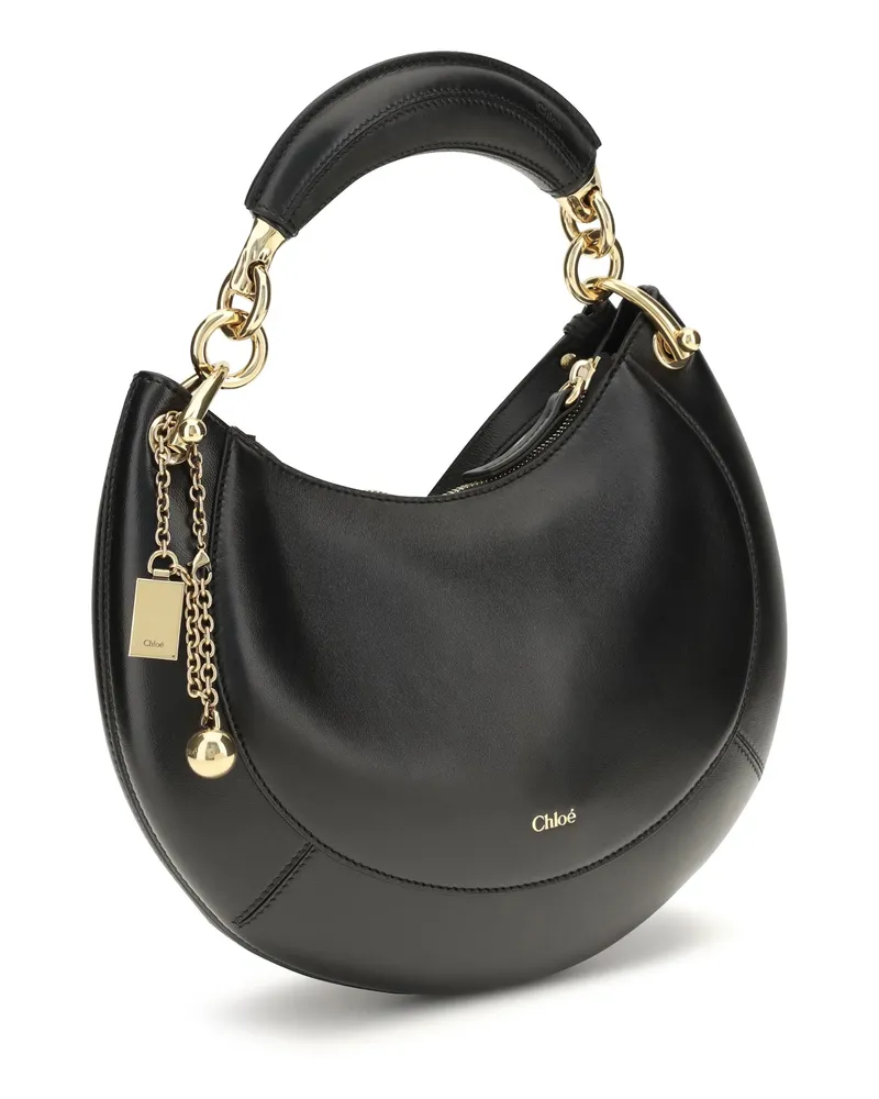 Chloé Women's Marcie Shoulder Bag Black Calf Leather Bos Taurus Black
