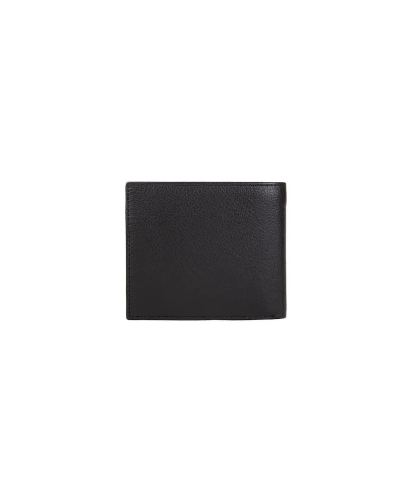 MOMO DESIGN Men's Wallet Black Genuine Leather Bags Black