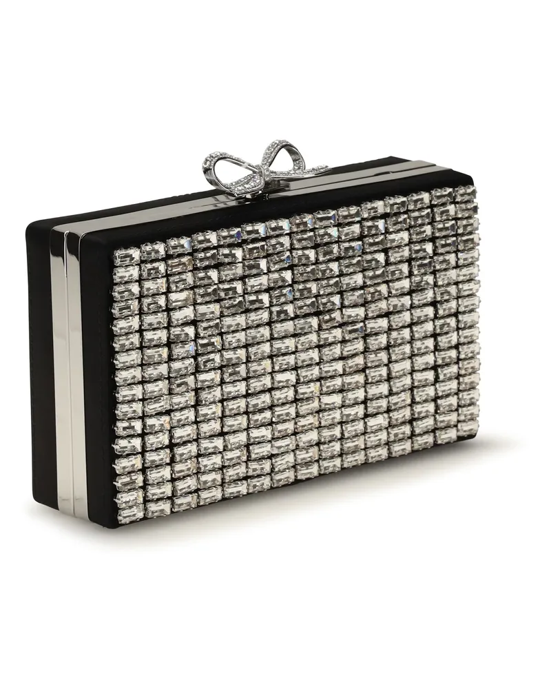 Self-Portrait Women's Crystal Chainmail Clutch Silver Glass Clutches Silver