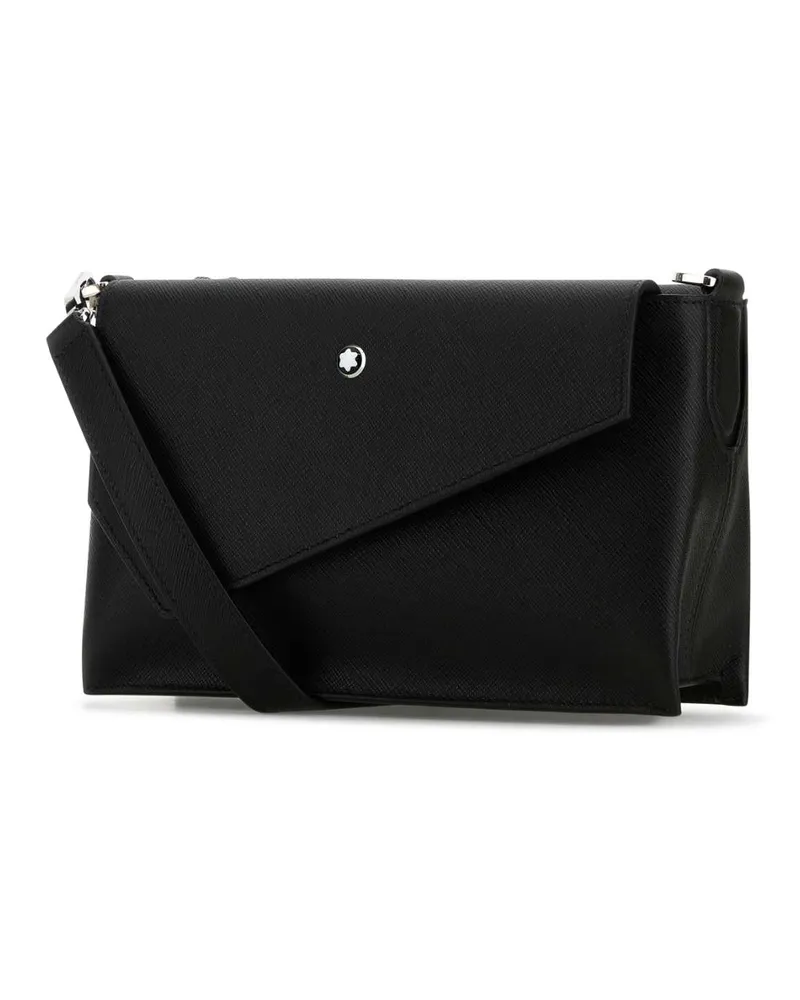 Montblanc Men's Black Leather Crossbody Bag 000 Borse A Secchiello Black