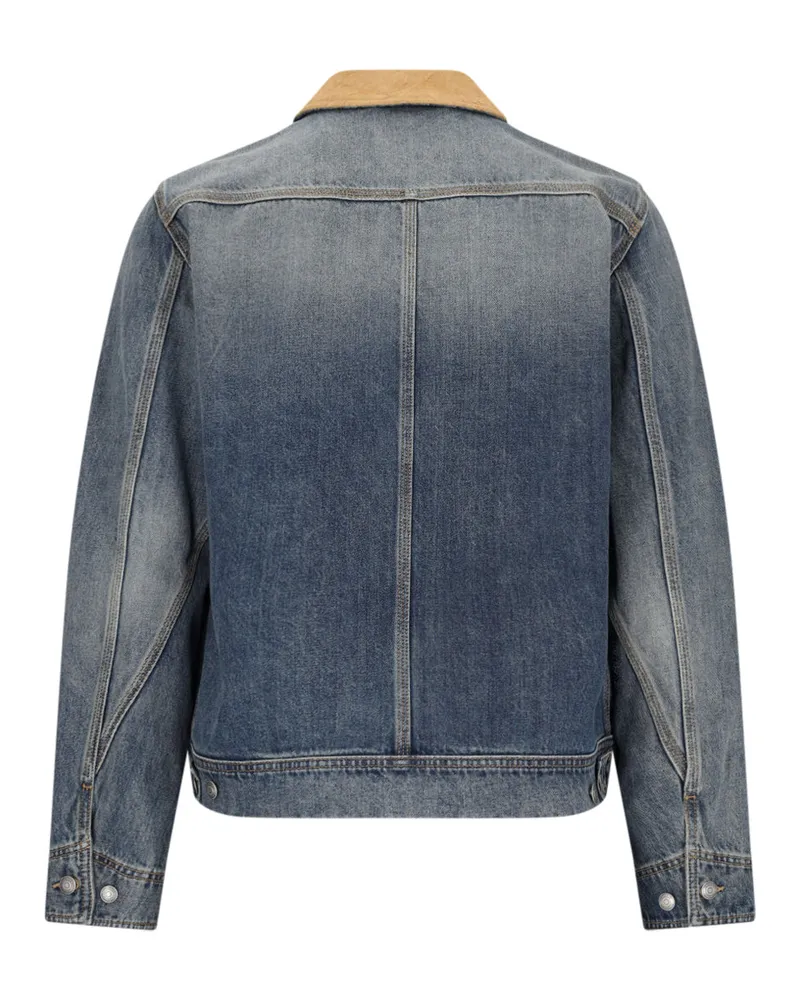 Alexander McQueen Men's Jackets Blue Cotton Blue