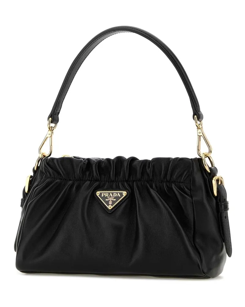 Prada Women's Black Nappa Leather Handbag Nero Borse A Mano Bag Black
