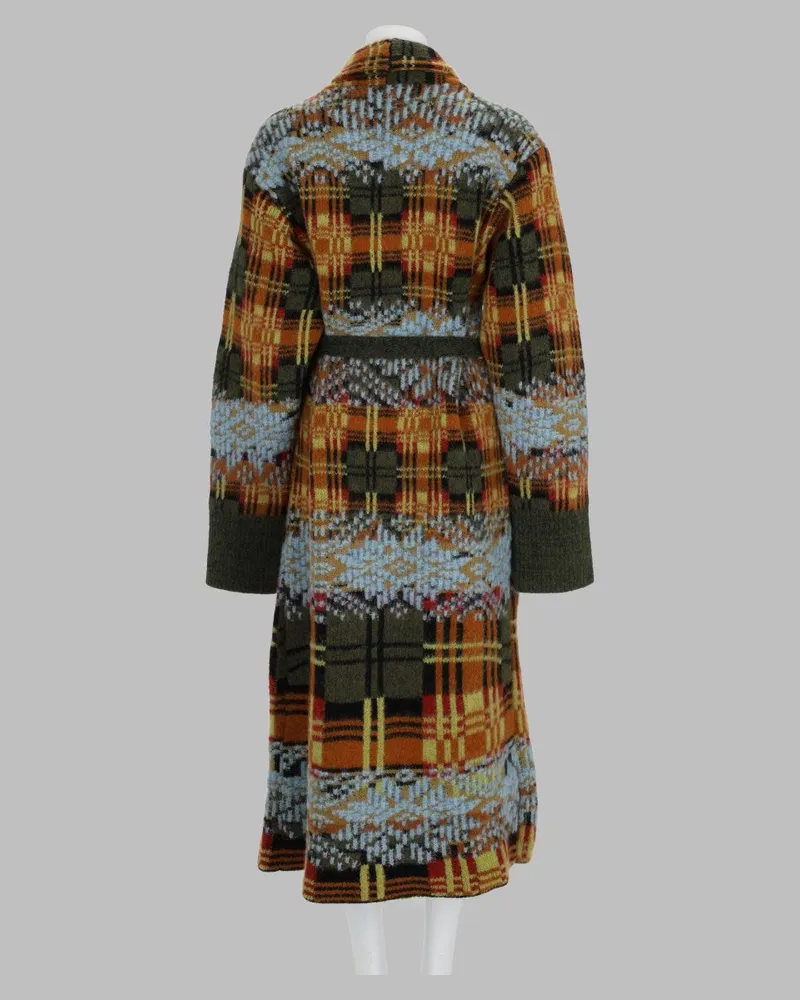 Dries van Noten Cashmere-Wool Blend Cardigan — Multicolor Multicolor
