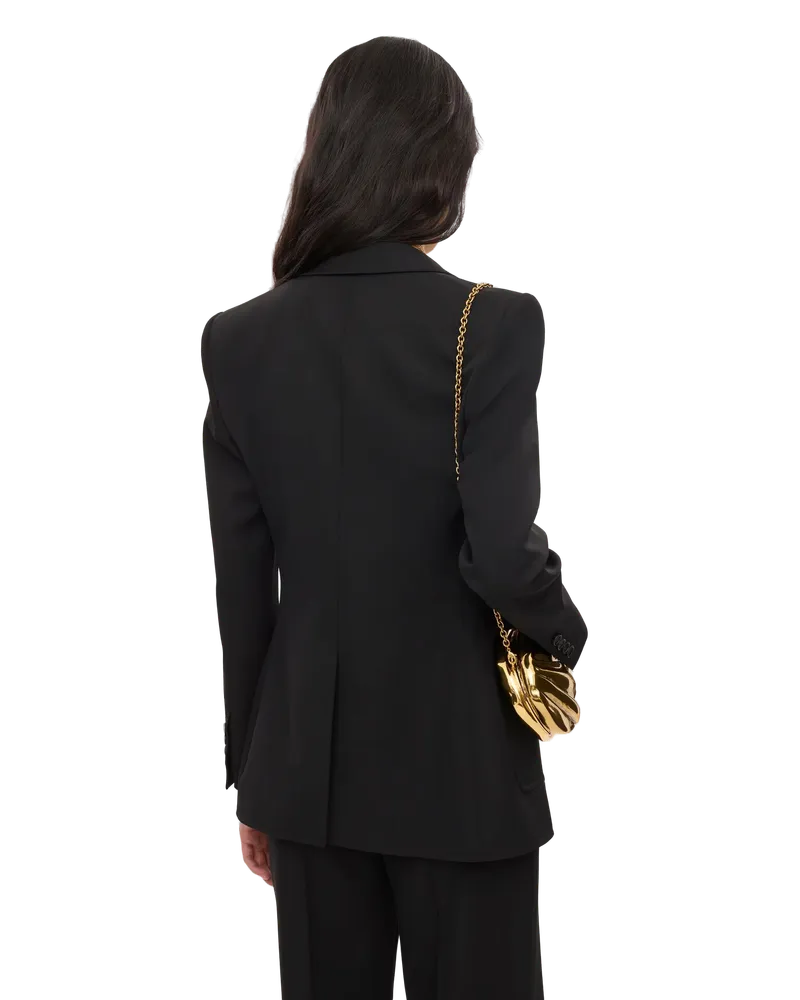 Chloé Women's Veste En Laine Grain De Poudre Noire Black Jacket Black