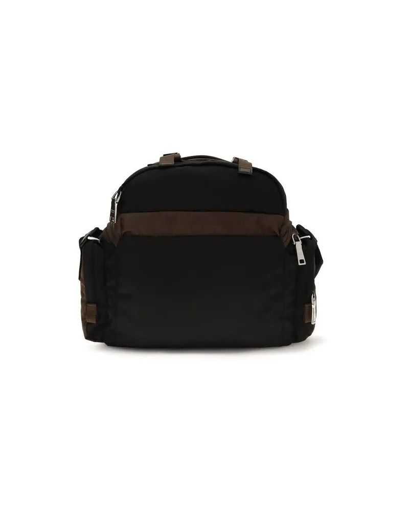 Prada Men's Brown Recycled Polyamide Shoulder Bag Brown